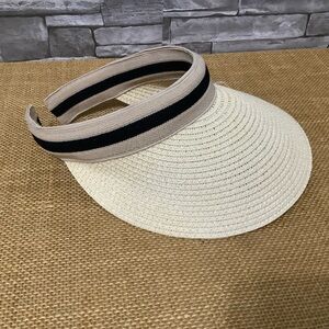 Women’s straw Sun visor Hat Beach Sun Cap (0030)